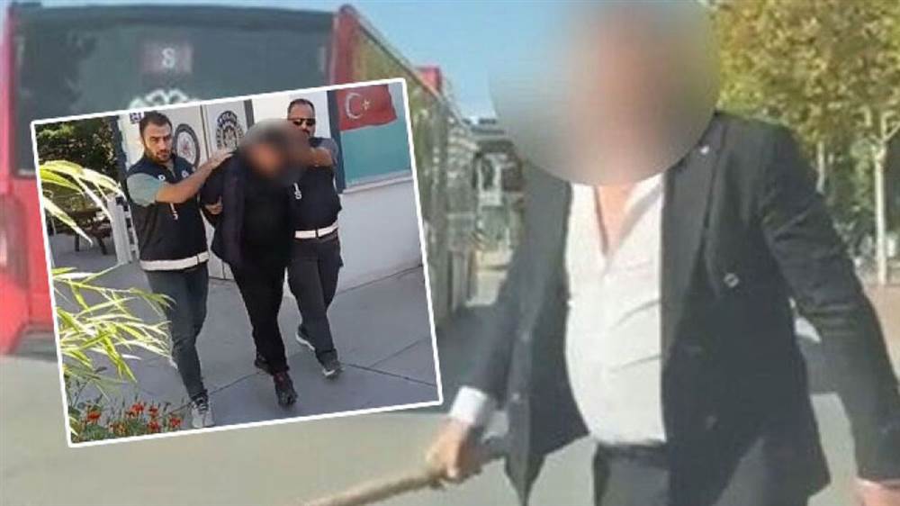 Konya'da trafikte tartıştığı kişinin aracına saldıran sürücü tutuklandı