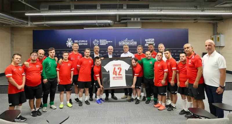 Konya Dünya Şampiyonası Öncesi Down Sendromlu Futsal Milli Takımı Ağırladı