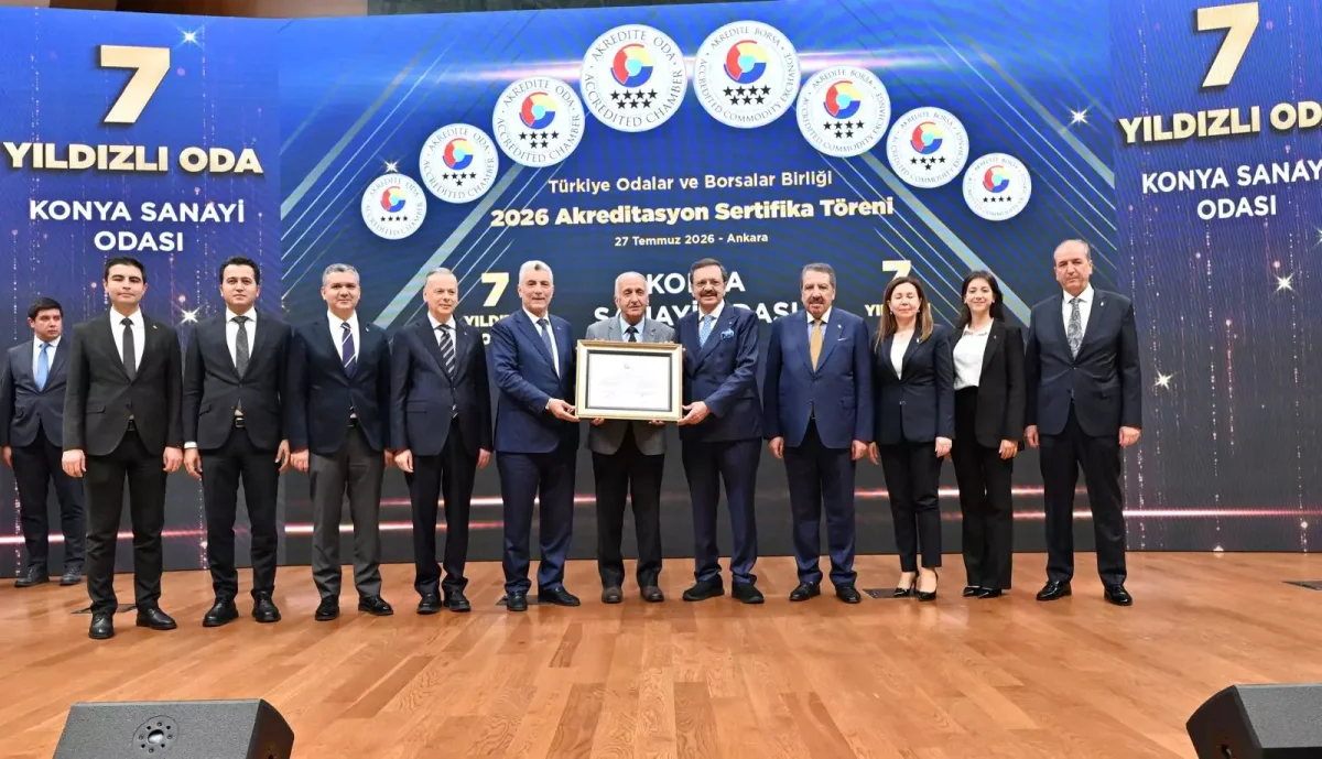 Konya Sanayi Odası Türkiye'nin Tek 7 Yıldızlı Akredite Sanayi Odası