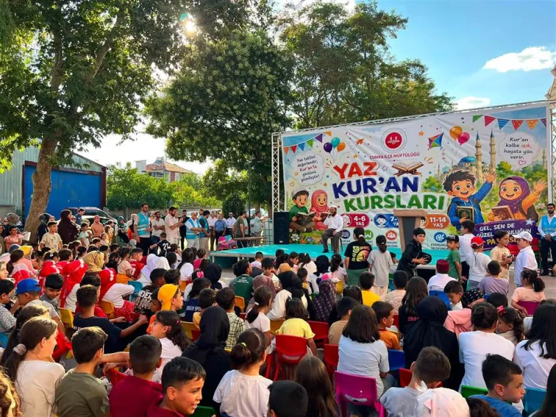 Çumra Yaz Kur'an Kursları Kapanış ve Çocuk Şenliği Yapıldı