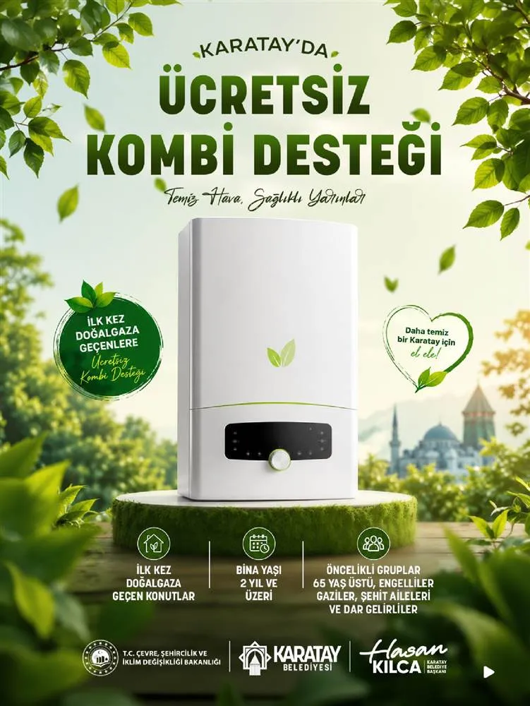 Konya'da Hava Kirliliğini Azaltmak İçin 375 Ücretsiz Kombi Dağıtılacak