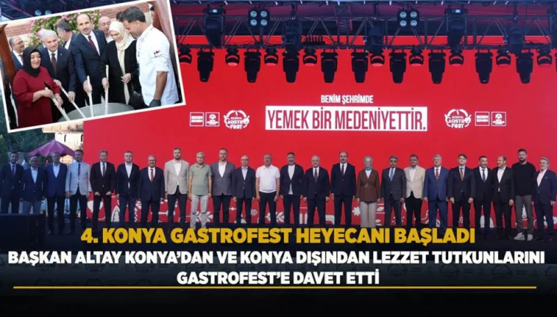 4. Konya GastroFest, 170 Stantla Ziyaretçilerini Ağırlamaya Başladı