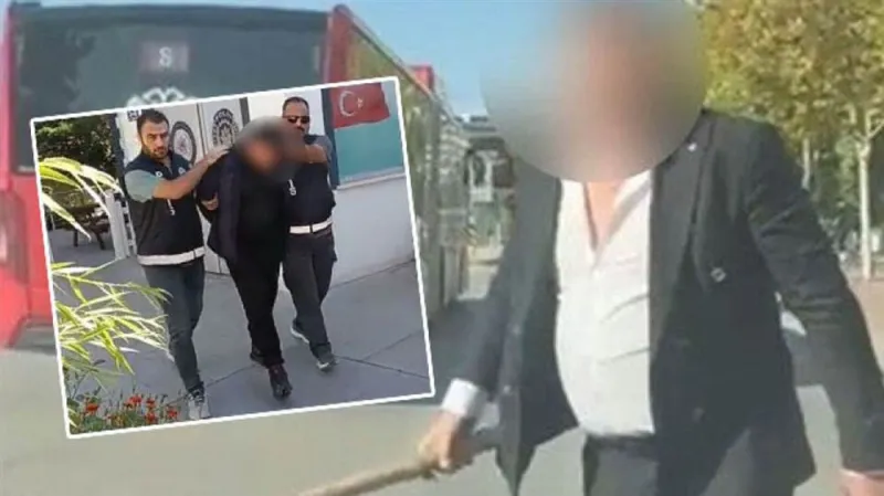 Konya'da trafikte tartıştığı kişinin aracına saldıran sürücü tutuklandı