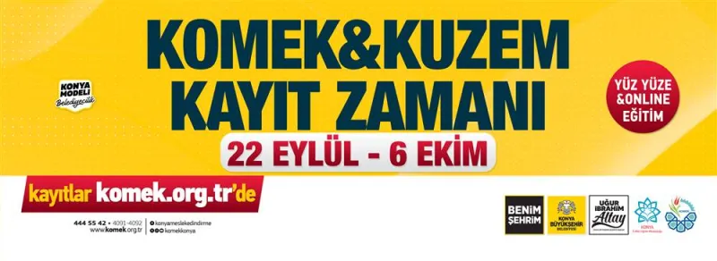 KOMEK’te 315 Branşla Yeni Dönem: Güz Kayıtları 22 Eylül’de Başlıyor