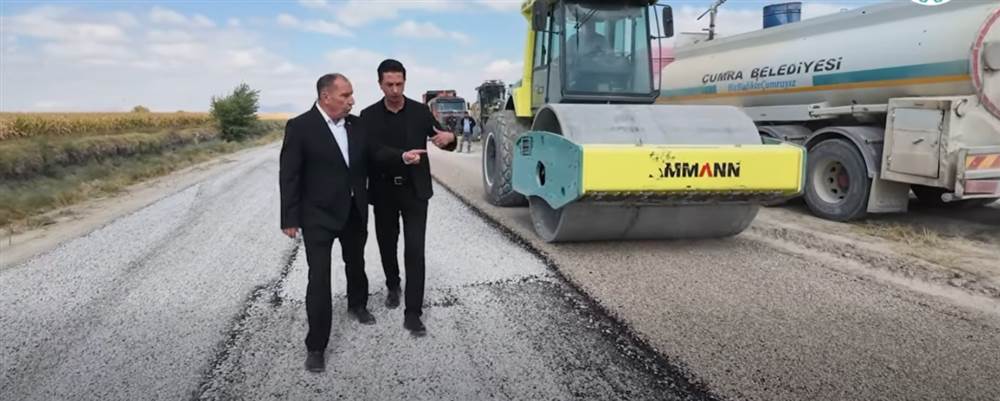 Türkmenkarahüyük-İsmil Yolunda Asfalt Çalışmaları Sürüyor
