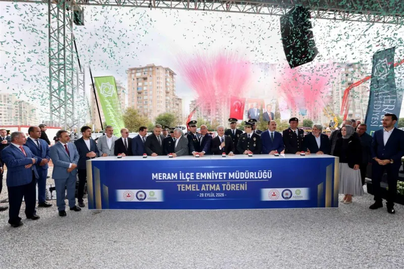 Meram İlçe Emniyet Müdürlüğü’nün Yeni Hizmet Binasının Temeli Atıldı