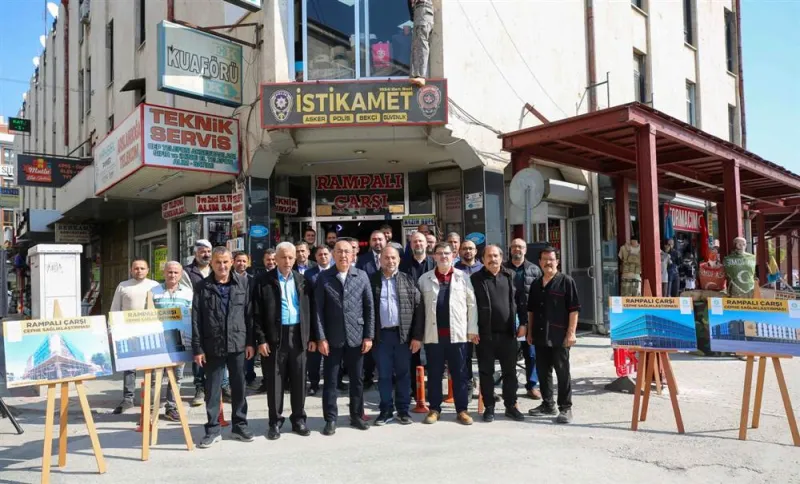 Rampalı Çarşı’da Dış Cephe Yenileme Çalışmaları Başladı