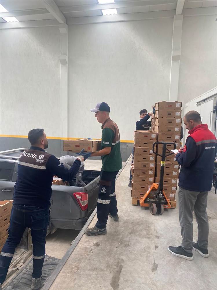 Karatay’da 7 Ton Tavuk Eti İmha Edildi