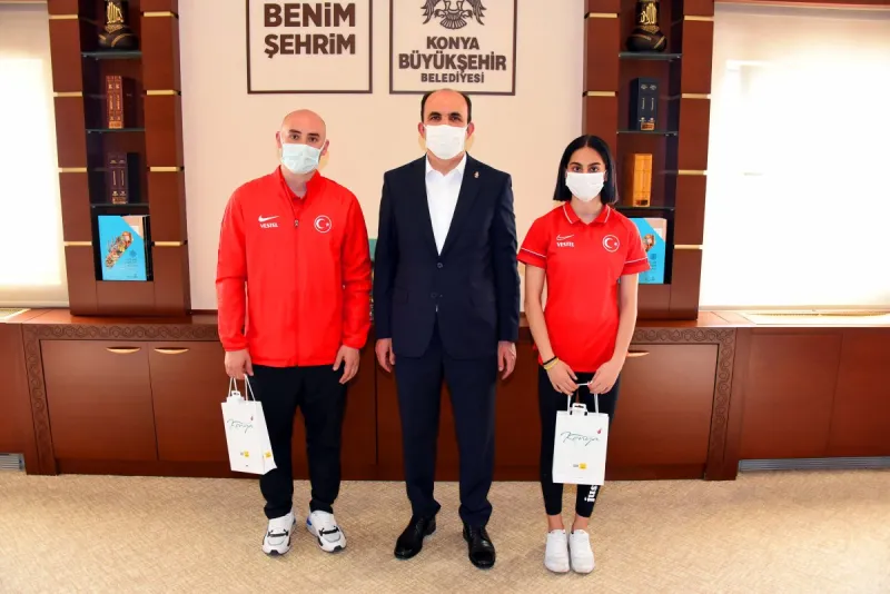 CİMNASTİKTE GURURUMUZ OLAN  ELİF ÇOLAK BAŞKAN ALTAY’LA BULUŞTU
