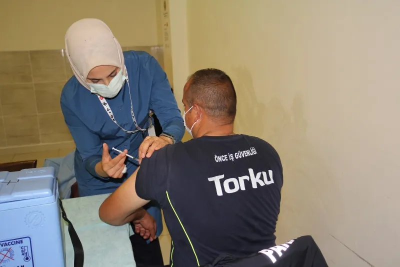 Konya Şeker çalışanları aşılandı