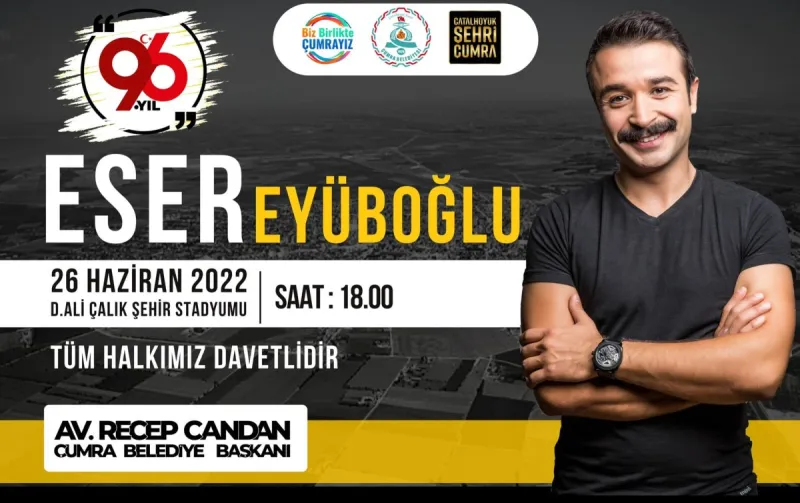 26 HAZİRAN ÇUMRA’NIN KURULUŞ YILDÖNÜMÜ  ETKİNLİKLERLE KUTLANACAK