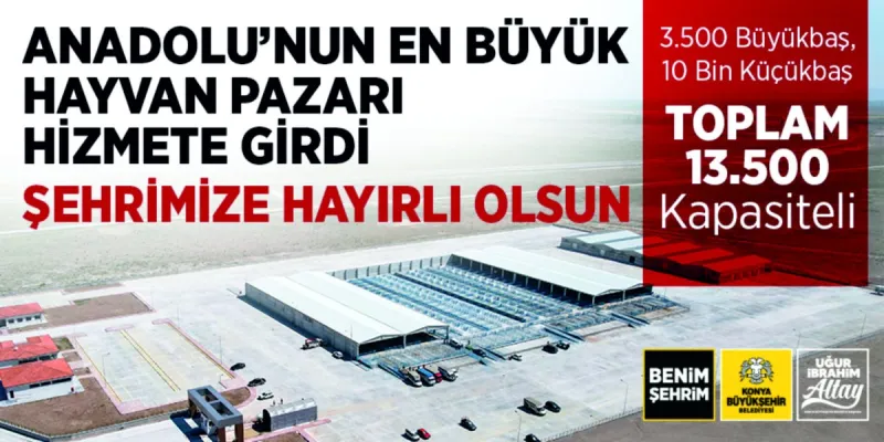 ANADOLUNUN EN BÜYÜK HAYVAN PAZARI HİZMETE GİRİYOR
