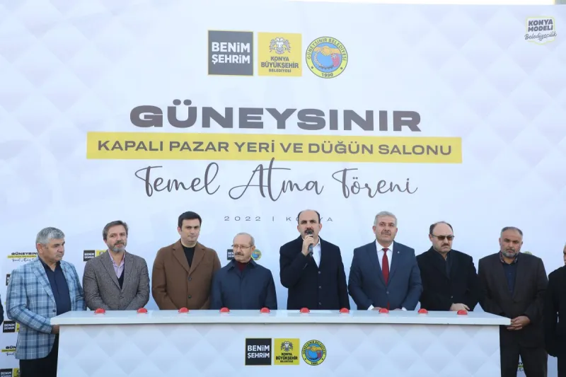 GÜNEYSINIR KAPALI PAZAR YERİ VE DÜĞÜN SALONU’NUN TEMELİ ATILDI