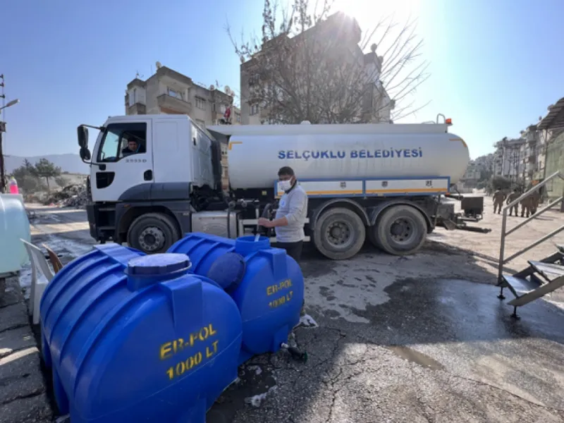 SELÇUKLU BELEDİYESİ ANTAKYA VE İSKENDERUN’DA ÇALIŞMALARINI SÜRDÜRÜYOR