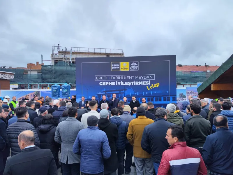 KONYA BÜYÜKŞEHİR EREĞLİ KENT MEYDANI’NDAKİ DÜKKANLARI İHYA EDİYOR
