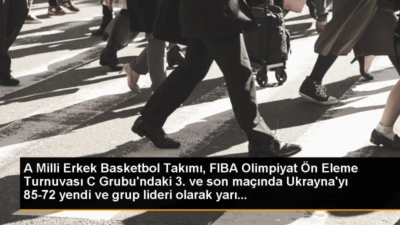 A Milli Erkek Basketbol Takımı, FIBA Olimpiyat Ön Eleme Turnuvası C Grubu'ndaki 3. ve son maçında Ukrayna'yı 85-72 yendi ve grup lideri olarak yarı...