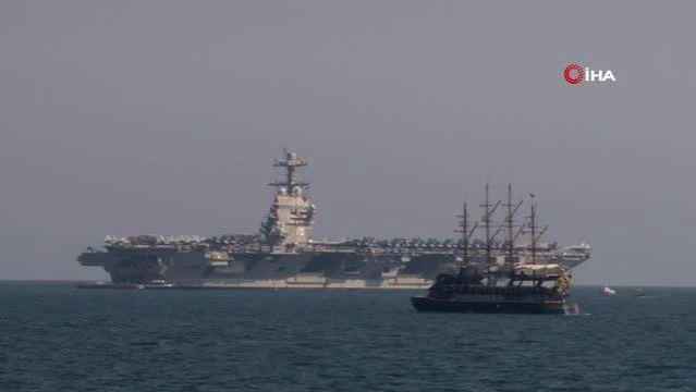 ABD Uçak Gemisi Antalya'ya Demirledi