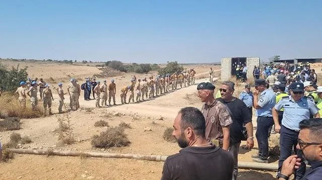BM askerlerini Yeşil Hat'ta geri iten KKTC, yol yapım çalışmalarına yeniden başladı