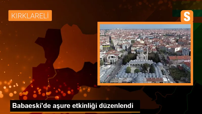 Babaeski'de düzenlenen etkinlikte aşure ikram edildi