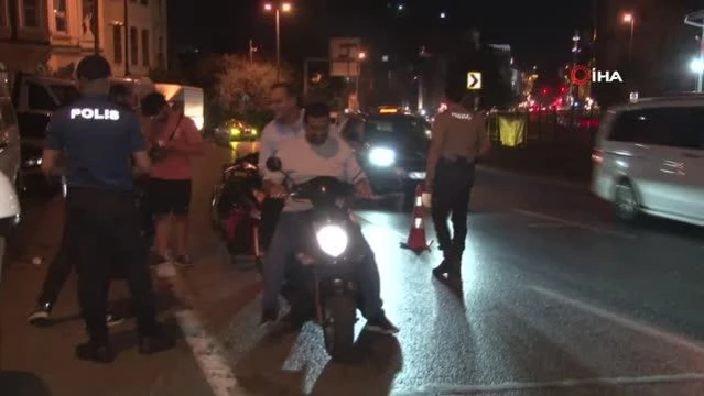 Beyoğlu'nda motosiklet sürücülerine yönelik denetim gerçekleştirildi