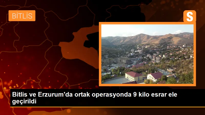 Bitlis ve Erzurum'da ortak operasyonda 9 kilo esrar ele geçirildi
