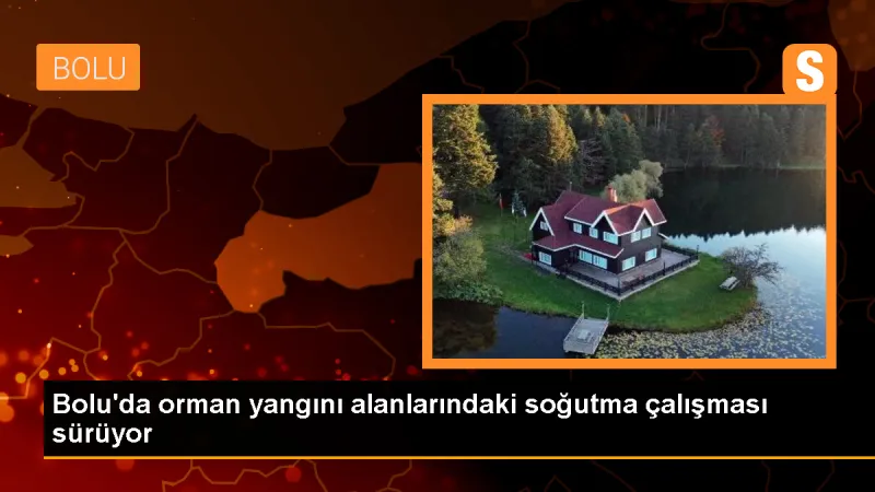 Bolu'da çıkan orman yangınlarında soğutma çalışmaları devam ediyor