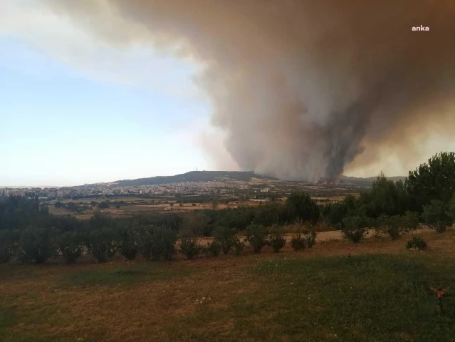 Çanakkale'deki Orman Yangınına Müdahale Devam Ediyor
