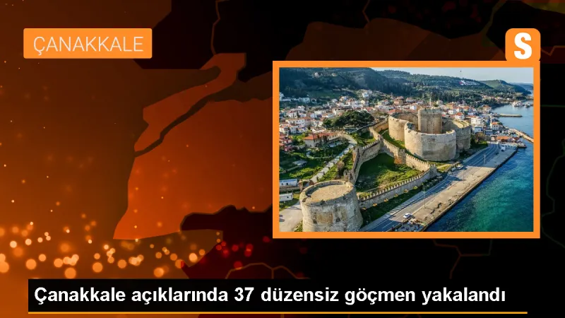 Çanakkale'nin Ayvacık ilçesinde 37 düzensiz göçmen yakalandı