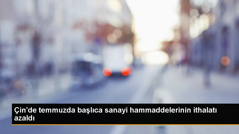 Çin'de Sanayi Hammaddeleri İthalatı Düşüşte