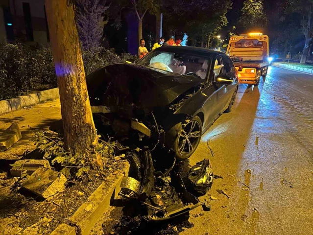 Elazığ'da Otomobil Ağaca Çarptı: Bir Kişi Yaralandı