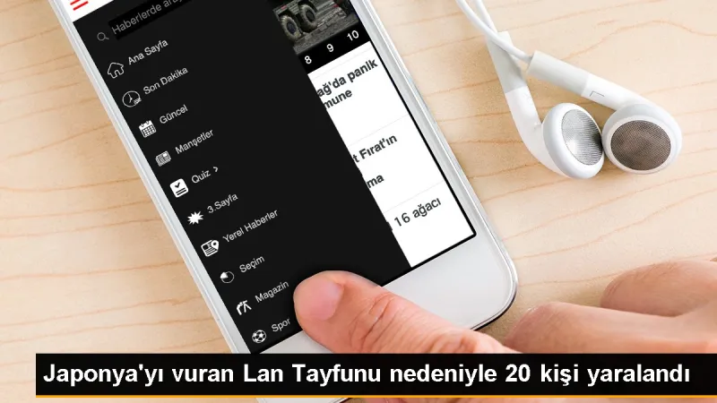 Japonya'da Lan Tayfunu: 20 Kişi Yaralandı