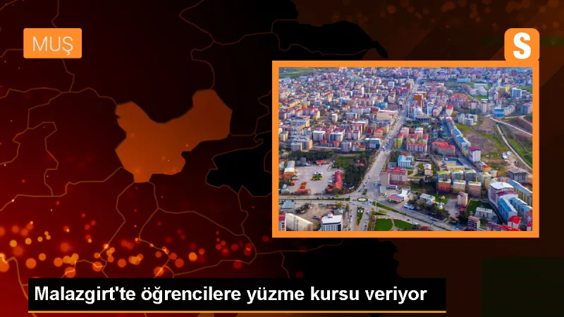 Muş Malazgirt'te Öğrencilere Ücretsiz Yüzme Eğitimi Veriliyor