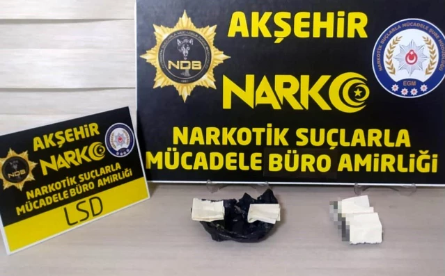 Akşehir'de LSD'li Peçete İle Uyuşturucu Operasyonu: 5 Gözaltı