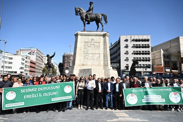 CHP Genel Başkan Adayı Özgür Özel, Ereğli'nin il olması yürüyüşüne destek verdi