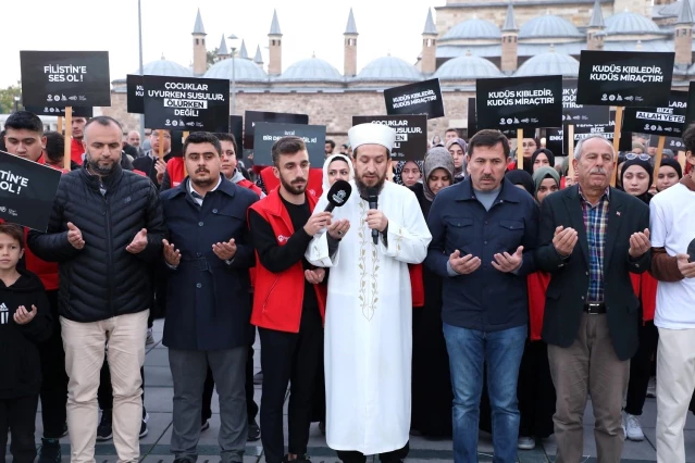 Konya'da İsrail'in Filistin'deki zulmü protesto edildi