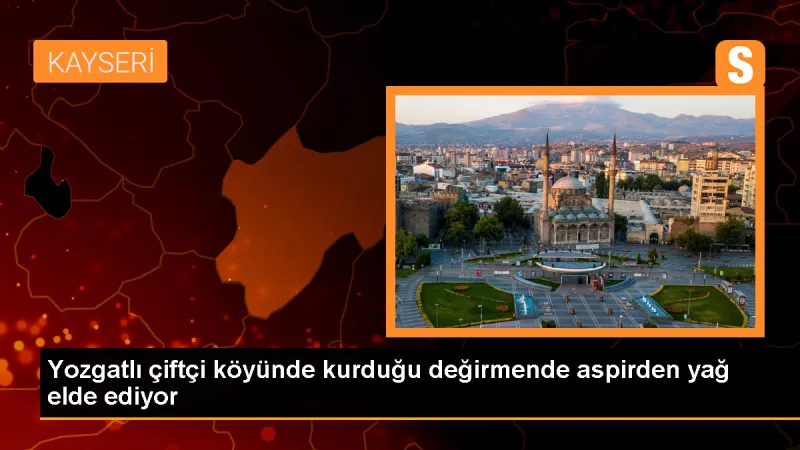 Yozgatlı çiftçi, aspir değirmeniyle yağ elde ediyor ve hayvan yemini karşılıyor
