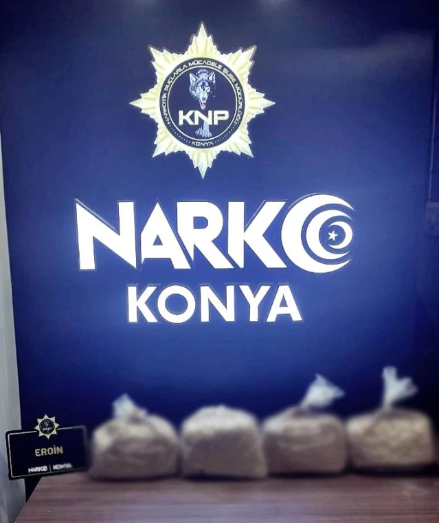 Konya'da 20 Kilogram Eroin ve Çok Sayıda Uyuşturucu Madde Ele Geçirildi