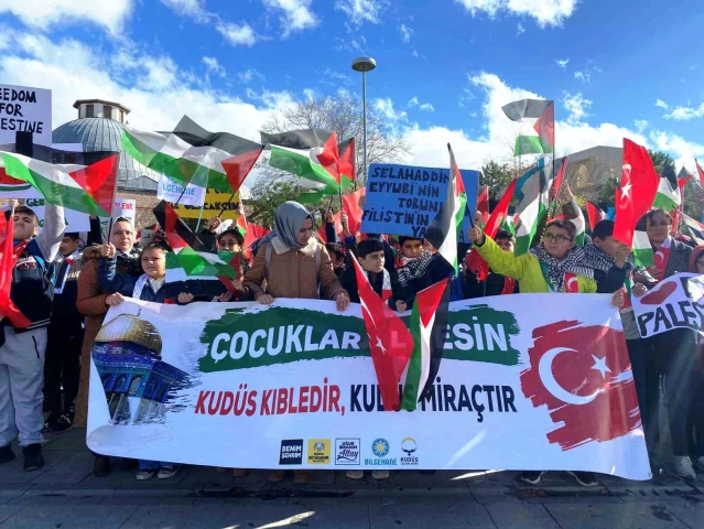 Konyalı çocuklarından Kudüs'teki yaşıtlarına destek