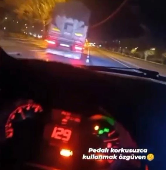 Konya'da 153 km hızla makas atan sürücüye ceza