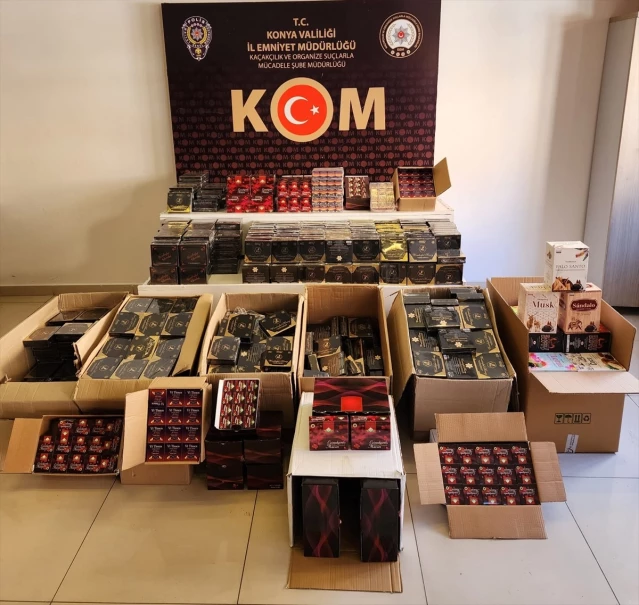 Konya'da Kaçak Ürün Operasyonu: 3 Şüpheli Yakalandı