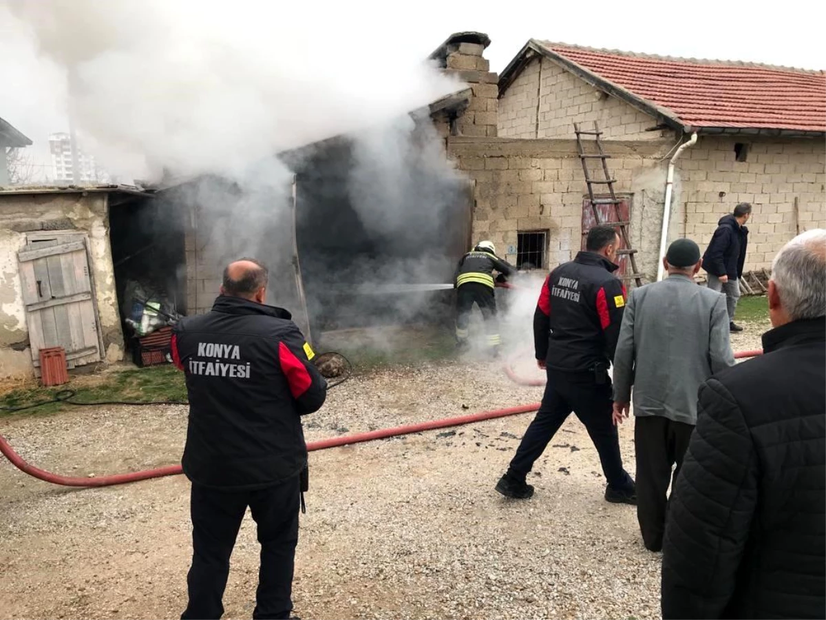 Konya Ereğli'de Ev Müştemilatında Çıkan Yangın Söndürüldü