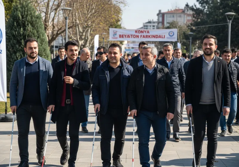 Konya'da Beyaz Baston Farkındalığı Yükseldi