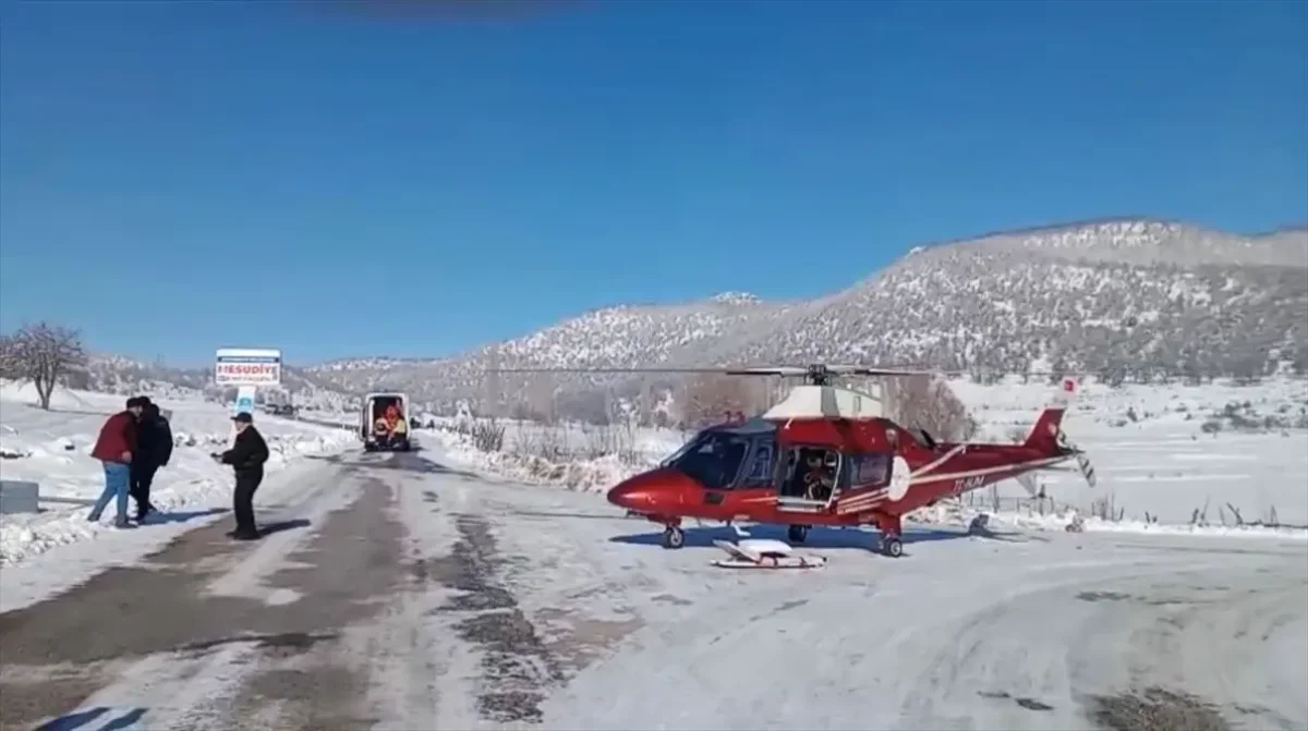 Konya'da Hava Ambulansı Kalp Hastası İçin Görevde