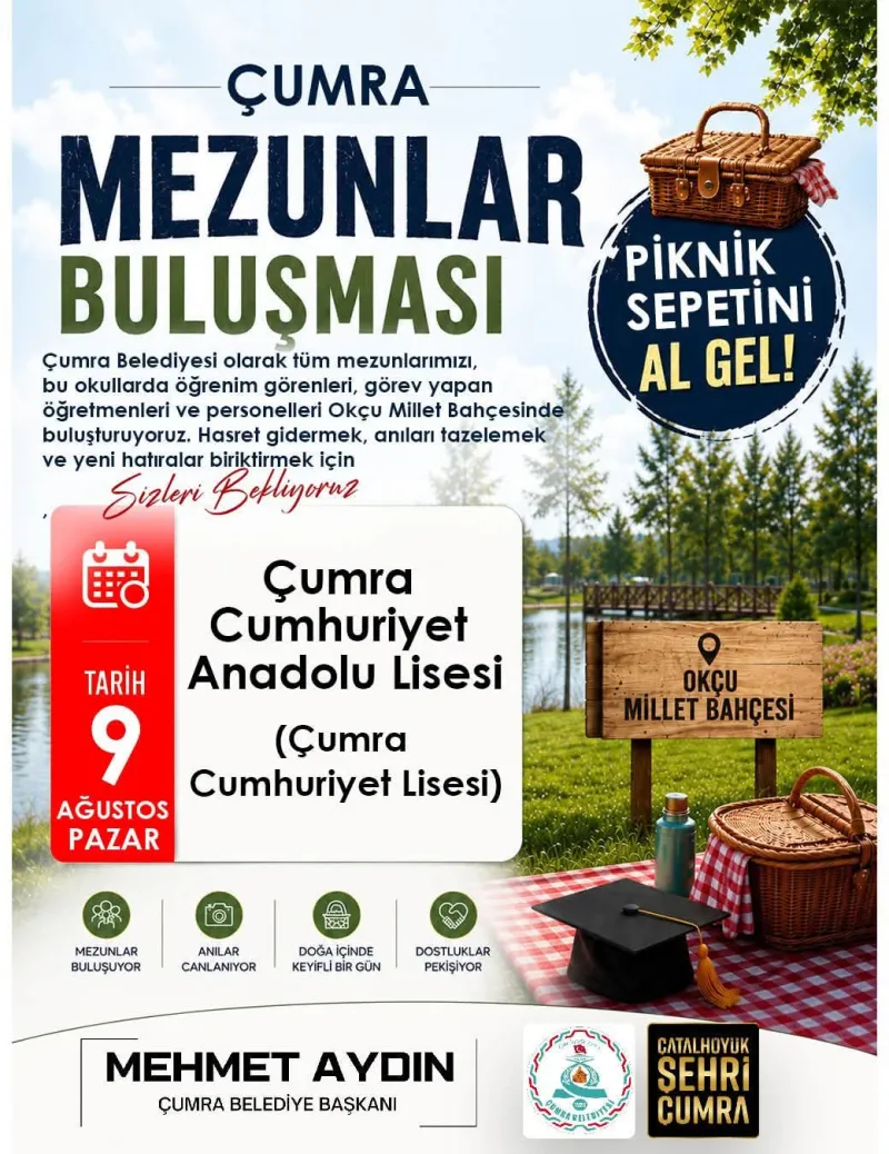 Çumra Mezunlar Buluşması: Geçmişin Hatıraları Okçu Millet Bahçesi'nde Canlanıyor - 4