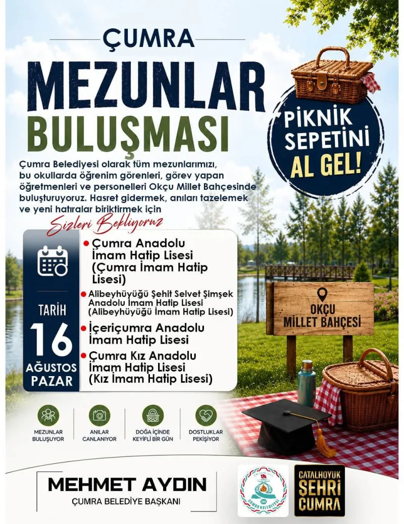 Çumra Mezunlar Buluşması: Geçmişin Hatıraları Okçu Millet Bahçesi'nde Canlanıyor - 5