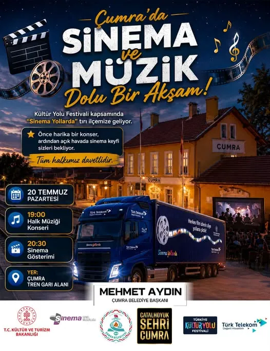 Açık Havada Sinema ve Müzik Keyfi Çumra'da - 1