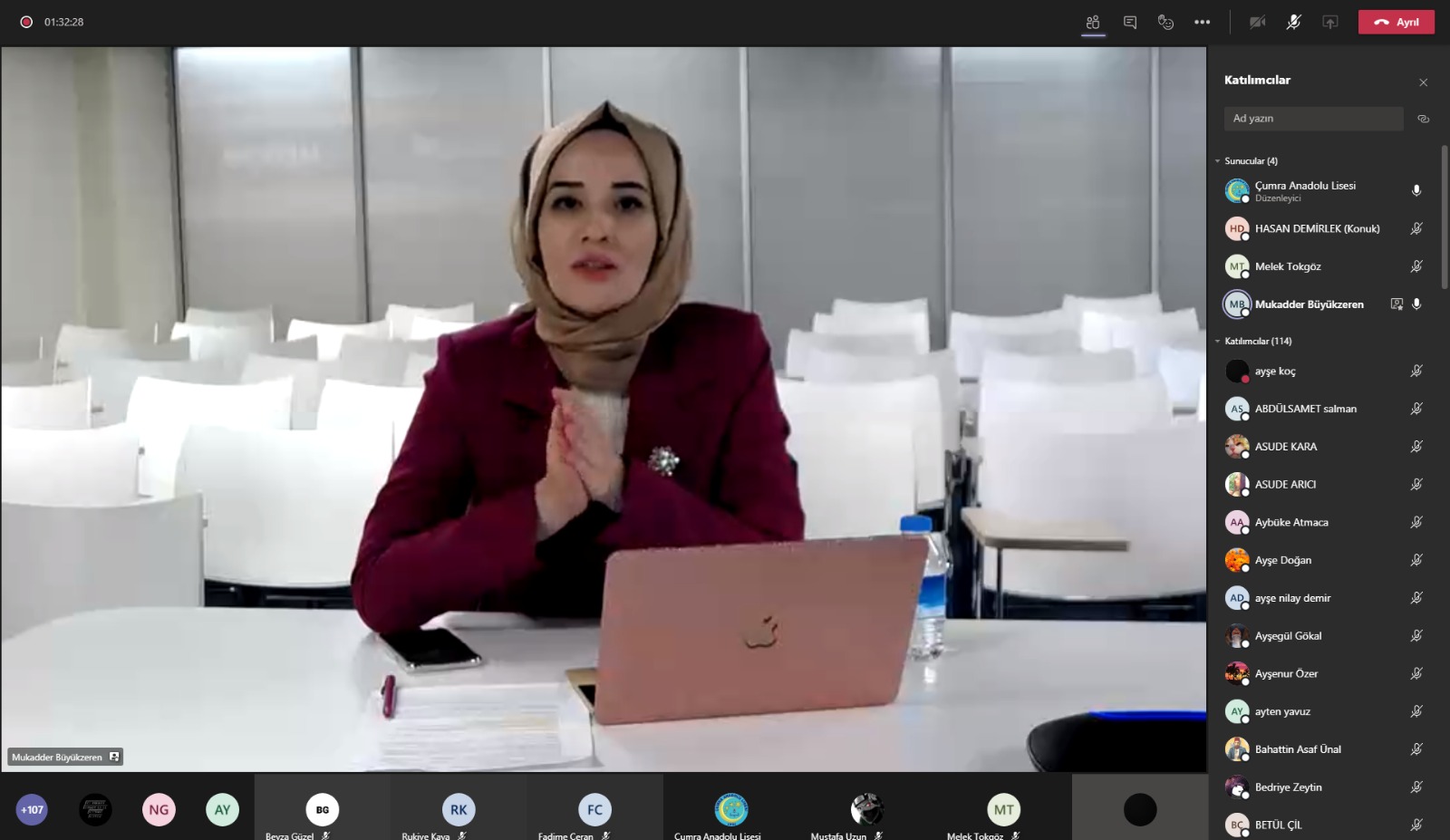 ÇUMRA ANADOLU LİSESİ SAĞLIKLI BESLENME İLE İLGİLİ ONLİNE KONFERANS DÜZENLEDİ