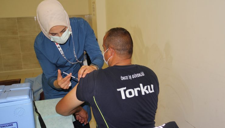 Konya Şeker çalışanları aşılandı