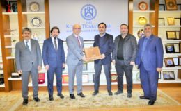 BELEDİYE BAŞKANI CANDAN VE ÇTSO BAŞKANI KURAL   KONYA TİCARET ODASI BAŞKANI ÖZTÜRK’Ü ZİYARET ETTİ