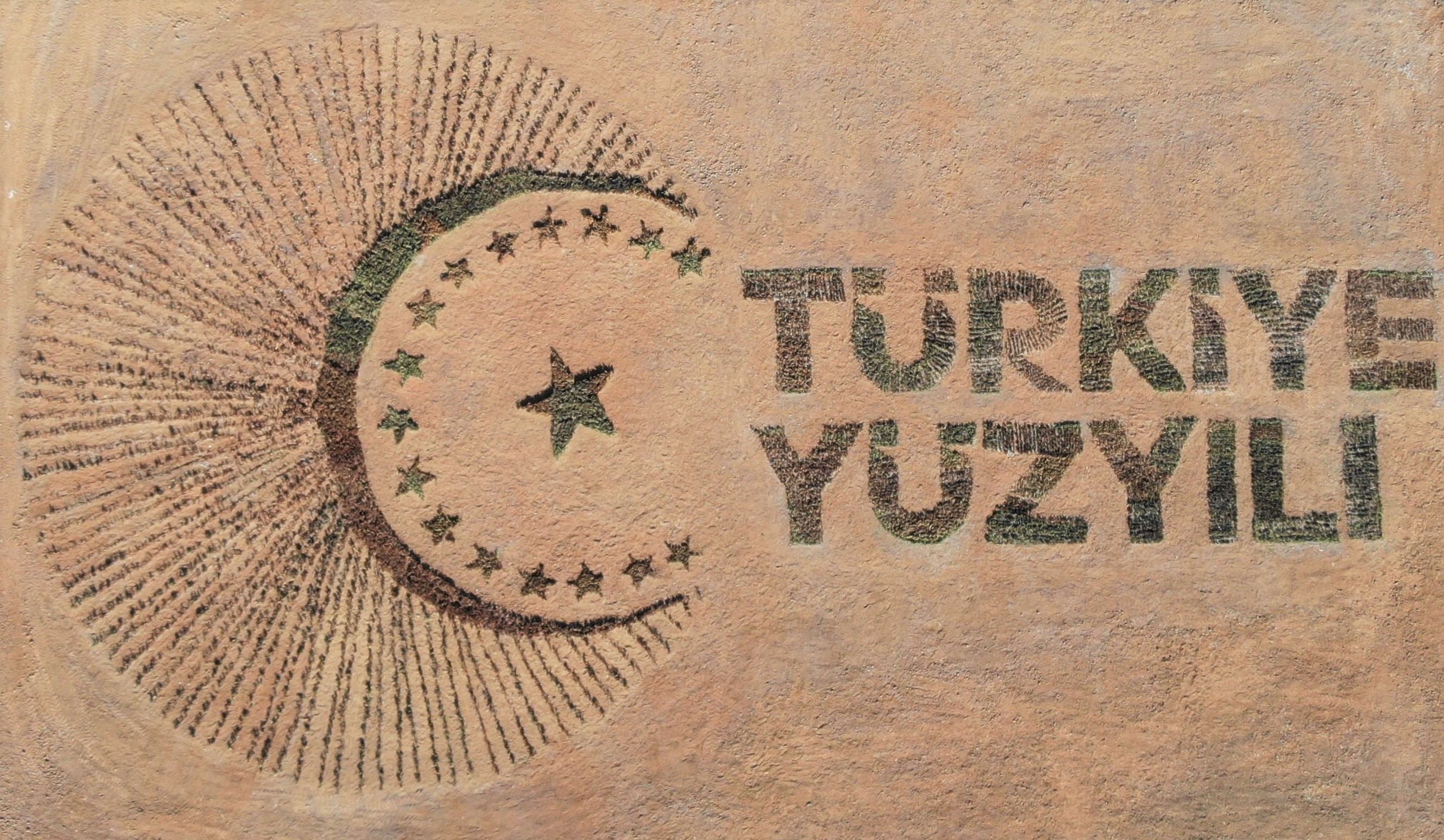 BİNLERCE FİDANLA "TÜRKİYE YÜZYILI" LOGOSU OLUŞTURULDU